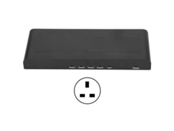 Divisor De Interfaz Multimedia Hd 1x4 4k 60hz De 4 Puertos Con Amplificador De Distribución Y Enchufe Británico
