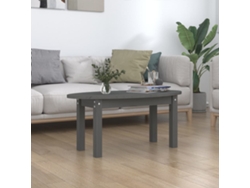 Mesa de Centro de Apoyo 80X40X35 Cm Madera de Pino Maciza Gris