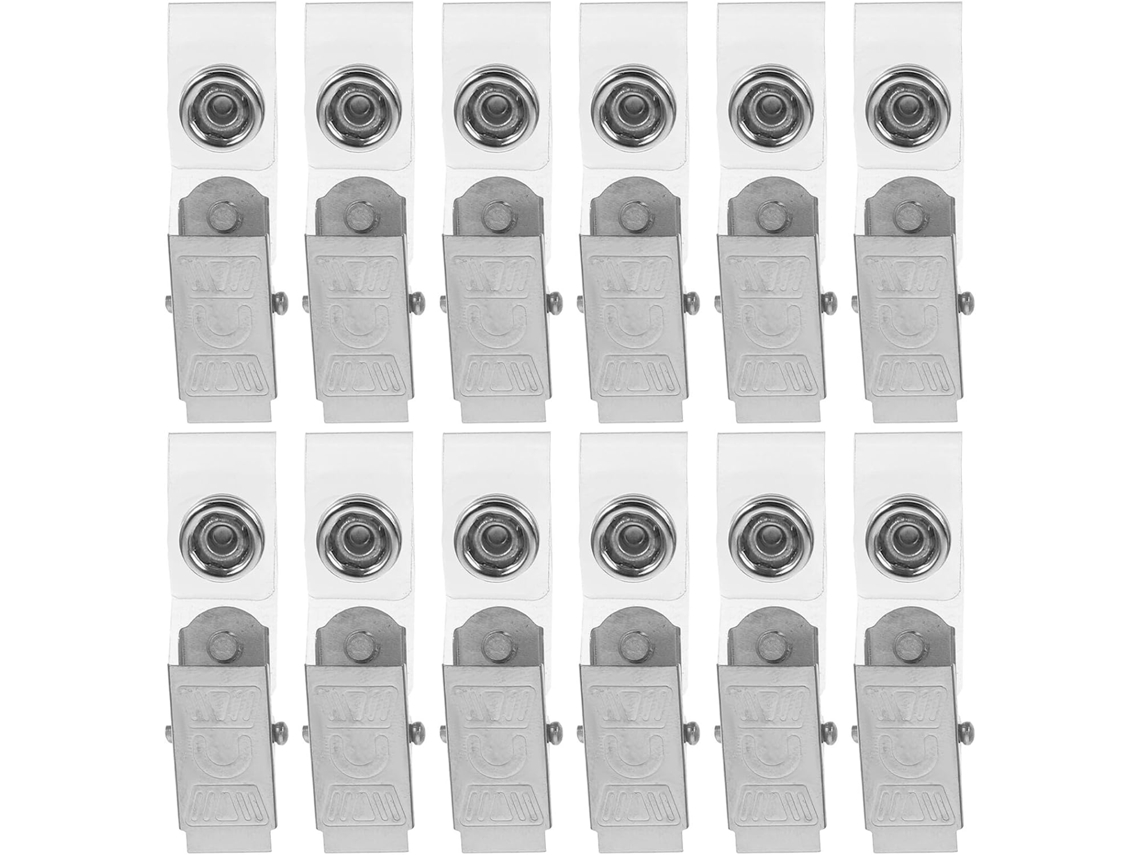 Paquete De 300 Clips Metálicos Para Credenciales Con Correas De Pvc Transparente Para Portatarjetas De Identificación.
