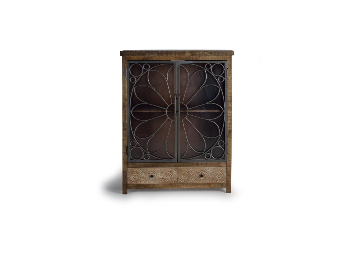 Vitrina en Madera de Mango Castaño Envejecido 130X100X40 GINER Y COLOMER