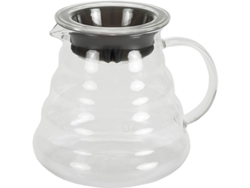 2026-cafetera De Cristal Resistente Al Calor, 600ml, Método De Vertido, Manija Antiquemaduras, Lavable, Compatible Con Goteadores De Café