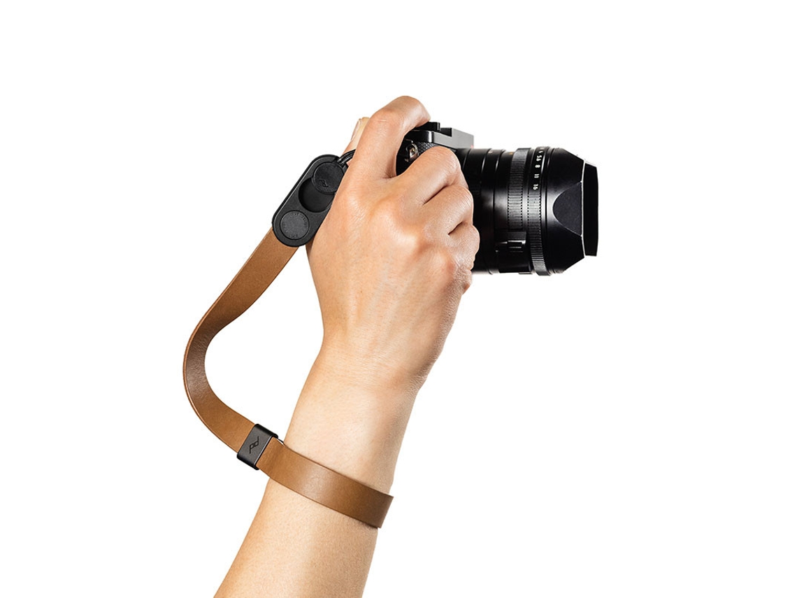 Dragonne Cuff En Cuir Marron Lrs wr bn 1 PEAK DESIGN
