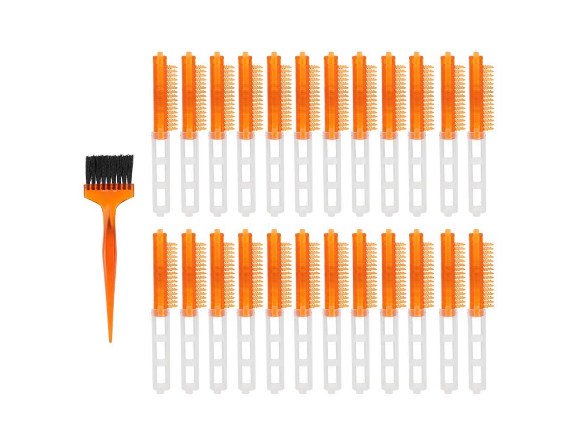 Rodillo De Pelo Ondulado Rizado Para Perma Fluffy Herramienta De Peluquería (naranja Transparente Tipo 16)