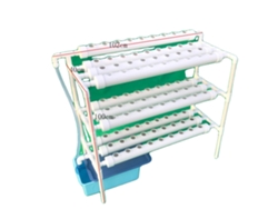 Kit de cultivo hidropónico, diseño de alta productividad, sistema que ahorra espacio, 3 capas, 90 orificios