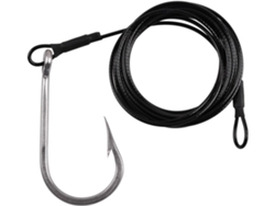 Juego De 6 Anzuelos Pesca, Anzuelo Para Atún Y Tiburón, Acero Inoxidable, Grande Cebo, Líder Cable Nailon R...