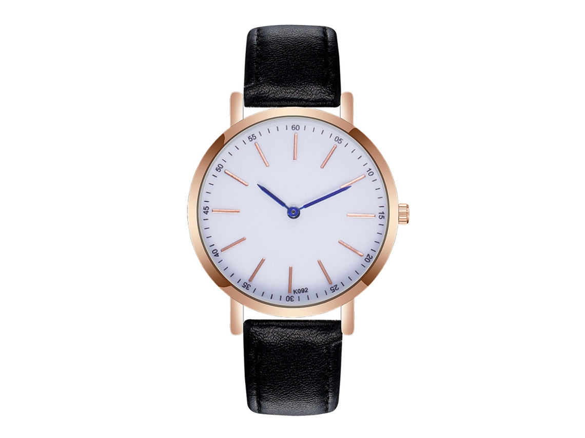 Reloj De Pulsera De Cuarzo Para Hombre Con Correa De Piel Sintética - Estilo Moderno Y Sencillo