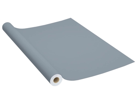 vidaXL Láminas autoadhesivas muebles PVC gris 500x90 cm