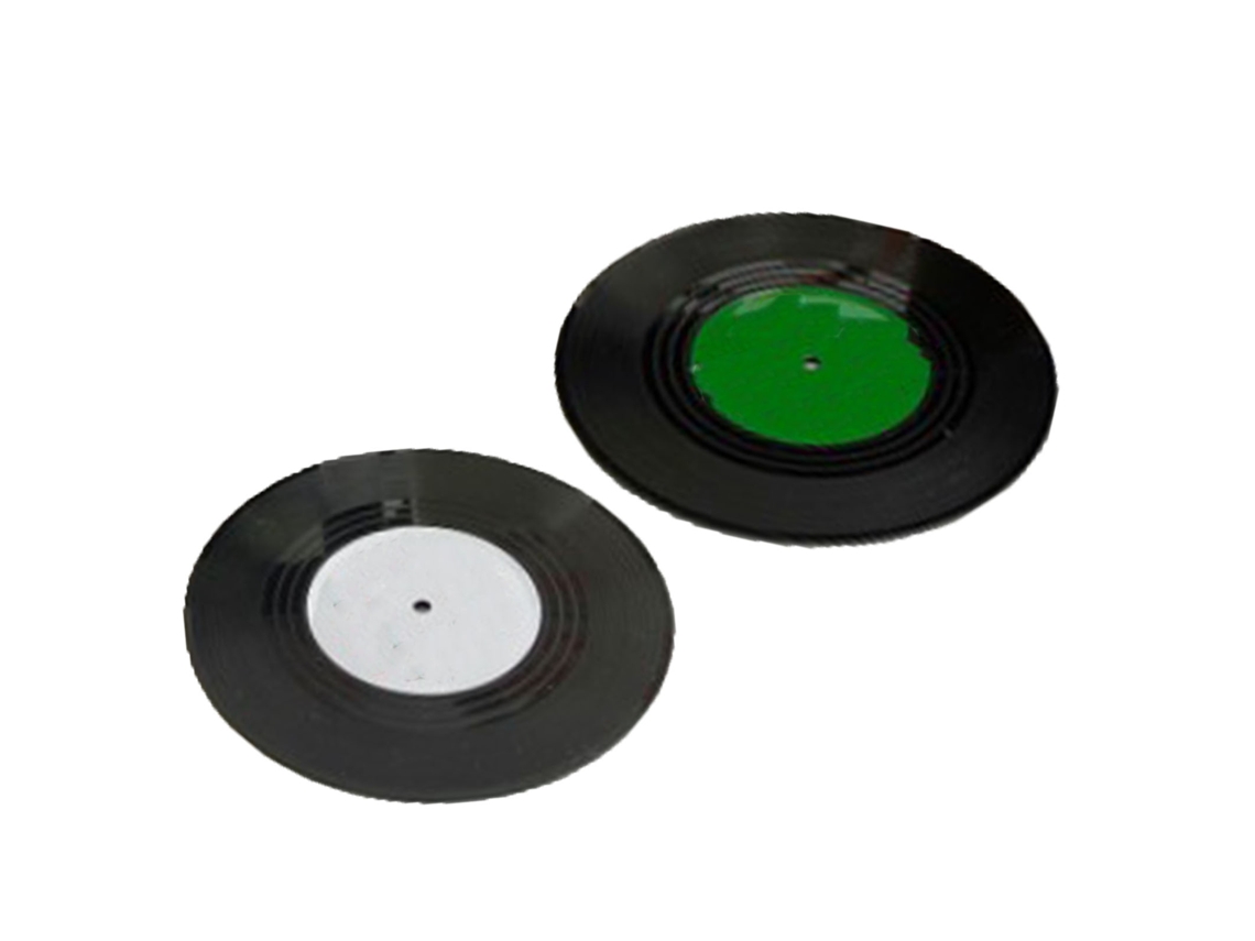 2 Portavasos Eléctricos Con Forma De Disco De Vinilo, Divertidos Y Originales, Para Bebidas Y Café.