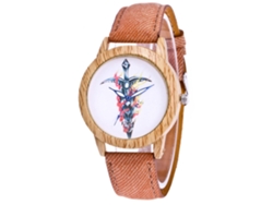 Reloj Analógico De Cuarzo Elegante Para Mujer Con Correa De Pu Zhoulianfa (beige)