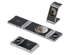 Cargador Inalámbrico Magsafe De Aleación De Zinc, Estación De Carga Inalámbrica Portátil Plegable 3 En 1, Soporte De Carga Rápida (negro)