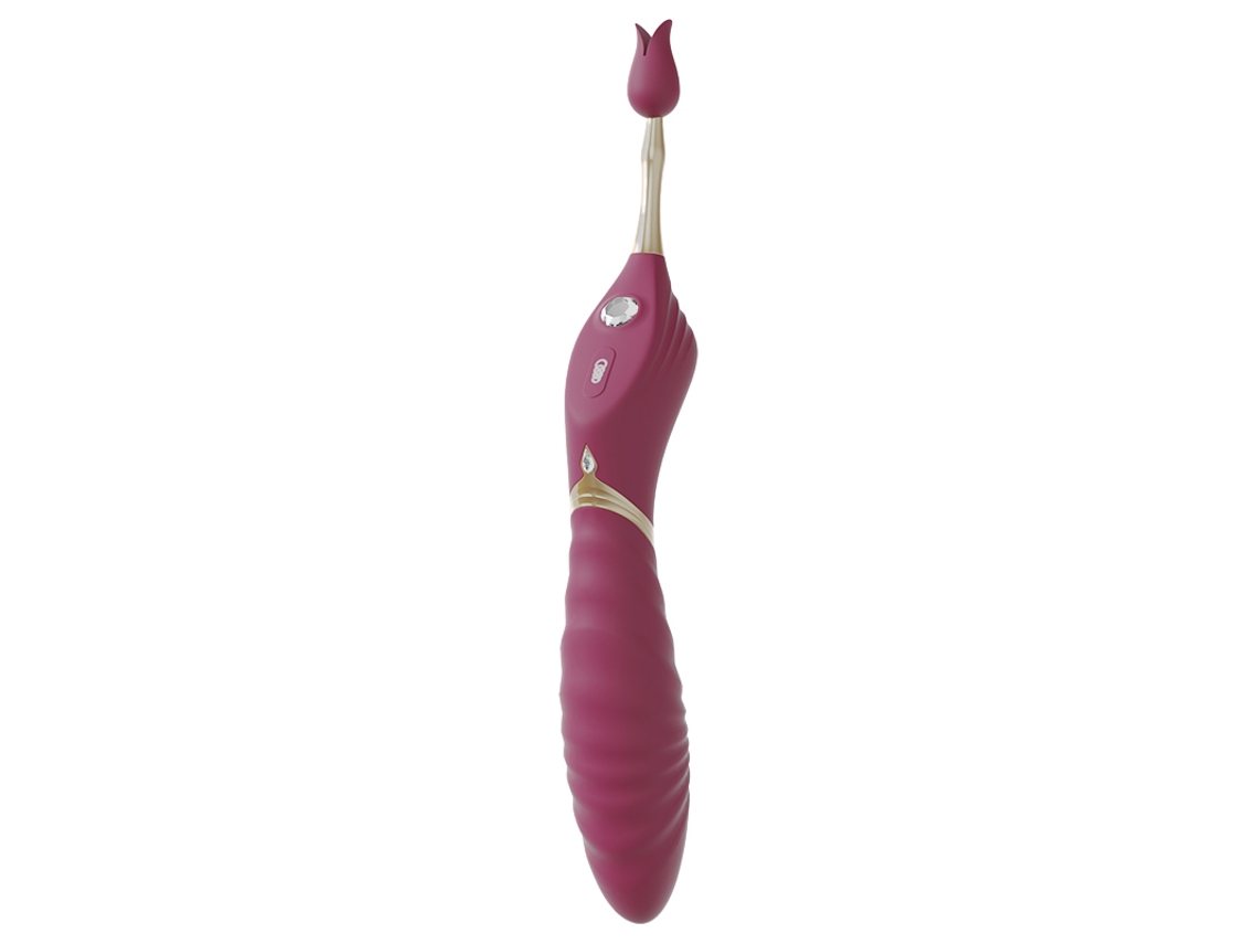 Vibrador De Masaje De Silicona De Doble Cabezal De 10 Frecuencias Para Mujeres (prpura) Yizhood
