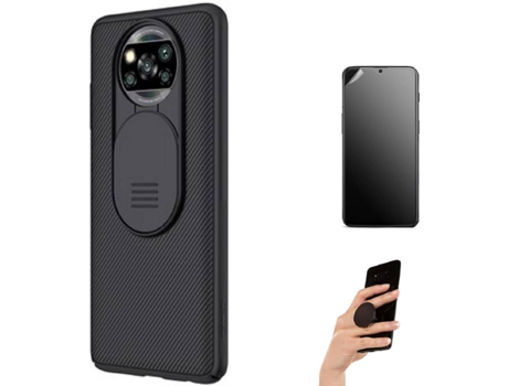 Kit Carcasa, Protector y Soporte Xiaomi Poco X3 Pro Ultimatte Nillkin Camshield