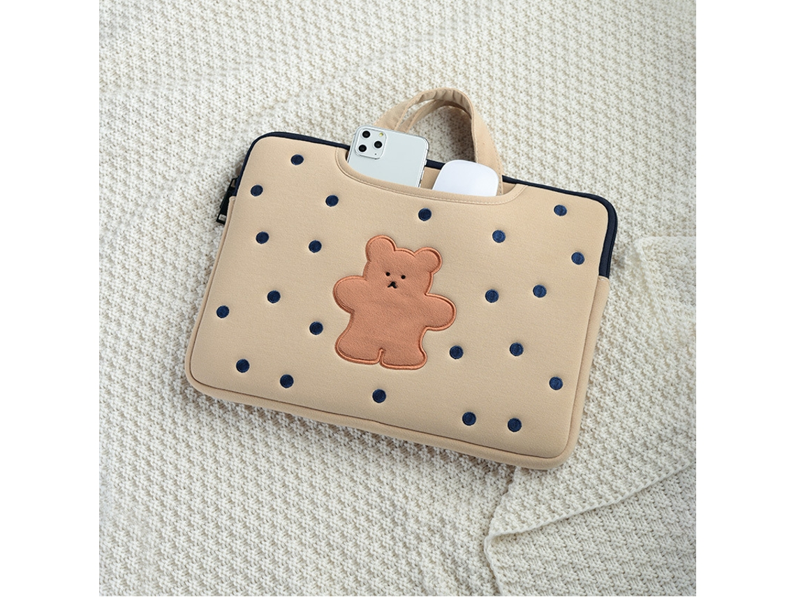 Mochila para portátil con diseño de osito de galleta, 15.6-16 pulgadas, Yunzii
