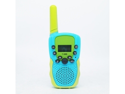 Walkie Talkie Para Niños Con Alcance De 3 Millas Y Linterna Lcd Retroiluminada Azul-verde Siurn