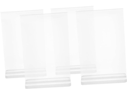 Soportes De Acrílico Transparente Para Menús, 4 Unidades, Expositores De Escritorio Para Carteles.