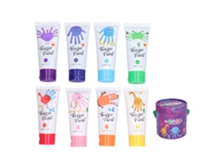 Bj-8 Pcs Pinturas Para Dedos Seguras Lavables Diy Para Crianças, Conjunto De Pintura Com Dedos Para Artigos De Pintura Escolar E Aula