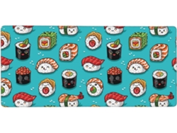 Besportble Alfombrilla De Ratón Grande Para Ordenador Con Diseño De Sushi Y Sashimi Y Goma Antideslizante 4...