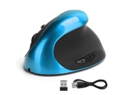 Baoj-2026 Ratón vertical óptico inalámbrico de 3.ª generación, ergonómico, para oficina y juegos, color azul cielo.