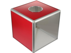 Caja de rifas de aluminio transparente - Accesorio multiusos para donaciones, sorteos y recaudación de fondos - Duradera