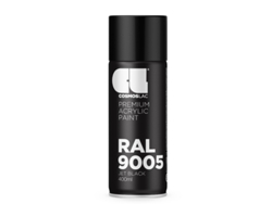 Spray Premium Acrylic Brillante Ral Cosmos Lac 400 Ml (Ral 9005 Negro Intenso)