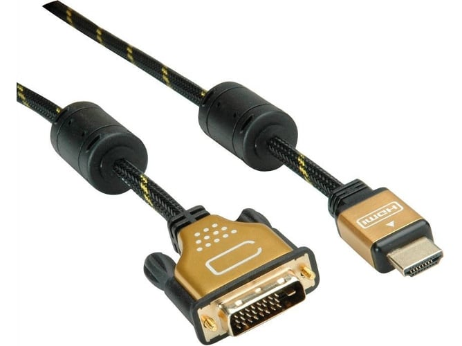 Cable HDMI ROLINE (HDMI - DVI - Negro)