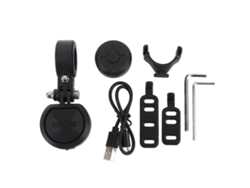 Campana Eléctrica Para Bicicleta 120db Alarma Antirrobo Ip66 Recargable Con Control Remoto Para Bicicleta De Montaña