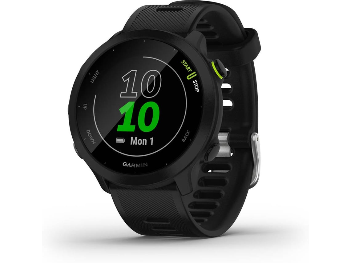 Reloj deportivo GARMIN Forerunner 55 (Bluetooth - Hasta 15 días de autonomía - Negro)