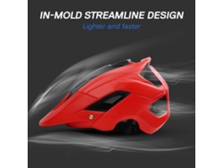 Casco ligero para bicicleta con forro desmontable y visera ajustable, carcasa moldeada para ciclismo de montaña y carretera.