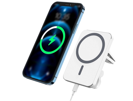 Cargador Auto CHRONUS QCC221024 (Qi - Iphones 12/11 - Blanco)