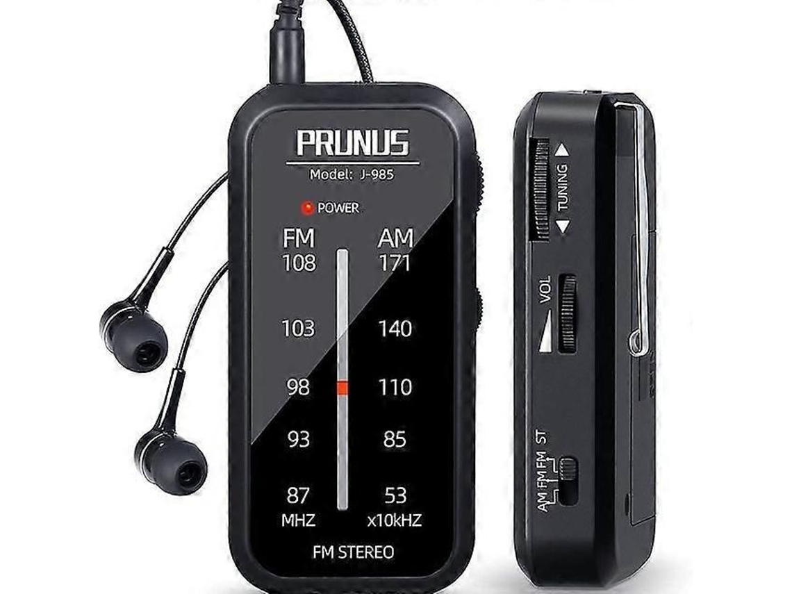 Reproductor de música portátil estéreo GOKOCO Mini Walkman AM/FM con pilas AAA y auriculares.