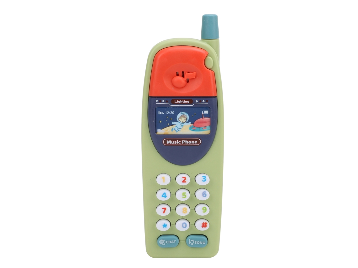 Teléfono Juguete Para Bebés Y Niños Pequeños, Móvil Educativo Con Música, Plástico Verde, Aprendizaje Y Diversión