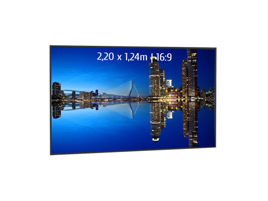 Pantalla de proyección fija con marco ultrafino 2,20 x 1,24m, Formato 16/9