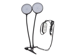 Lámpara Led De Cultivo 30 W Con Doble Cabezal, Alimentación Usb, Espectro Completo Similar Al La Luz