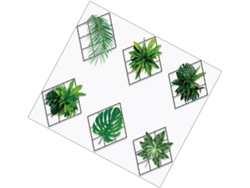 Adhesivo Pared Marco Fotos Diseño Planta Verde 1 Pieza Decorativo Removible Estar Dormitorio Entrada Hoja Sala