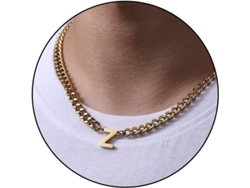 2026-cadena De Eslabón Cubano Con Letra Inicial A-z De Acero Inoxidable 6.5mm 18+2 Pulgadas, Regalo De Joyería Para Hombre Mujer Niño