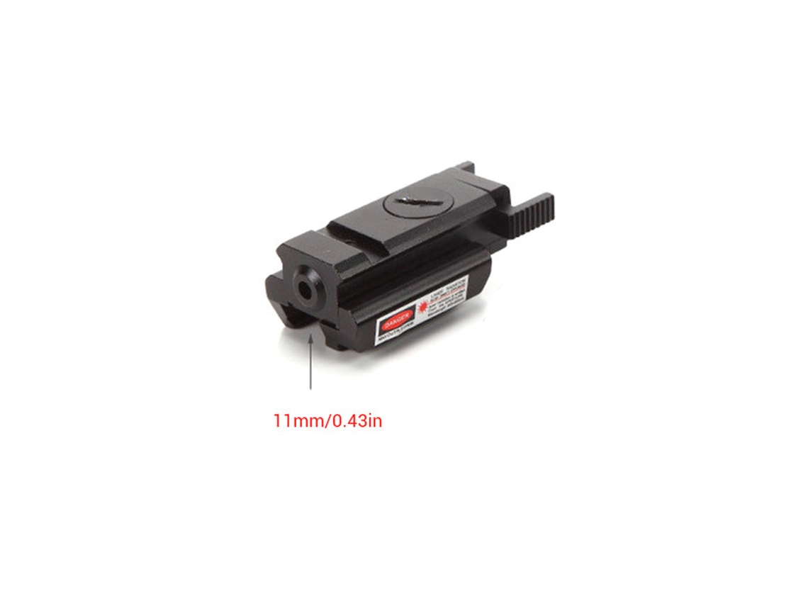 Mini Mira Láser Roja Para Rifle, Pistola Y Arma De Fuego Con Riel Weaver Picatinny