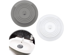 Juego de 2 tapones universales de silicona para filtro de drenaje, blanco/gris, Tommy01