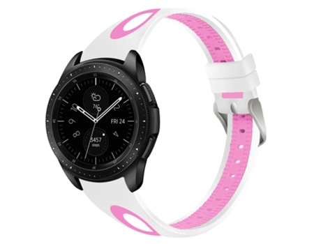 Correa de Silicona flexible para Samsung Galaxy Watch 46mm - blanco/rosa