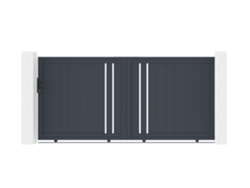 Puerta corredera de aluminio 3m giona H.140cm
