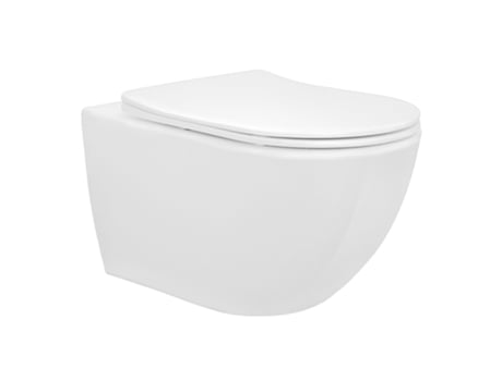 Inodoro ML-DESIGN Suspendido Sin Descarga con Revestimiento Nano 52x36x34 cm Cerámica Blanca Mate