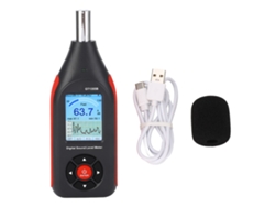 Sonómetro Digital Con Pantalla Lcd Iluminada Y Salida De Cc Portátil, Detector De Ruido De 30-130 Db.
