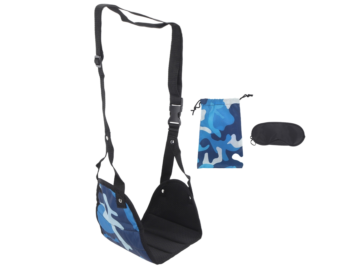 Hamaca Portátil Para Reposapiés De Avión, Accesorio De Viaje Cómodo Con Estampado De Camuflaje.
