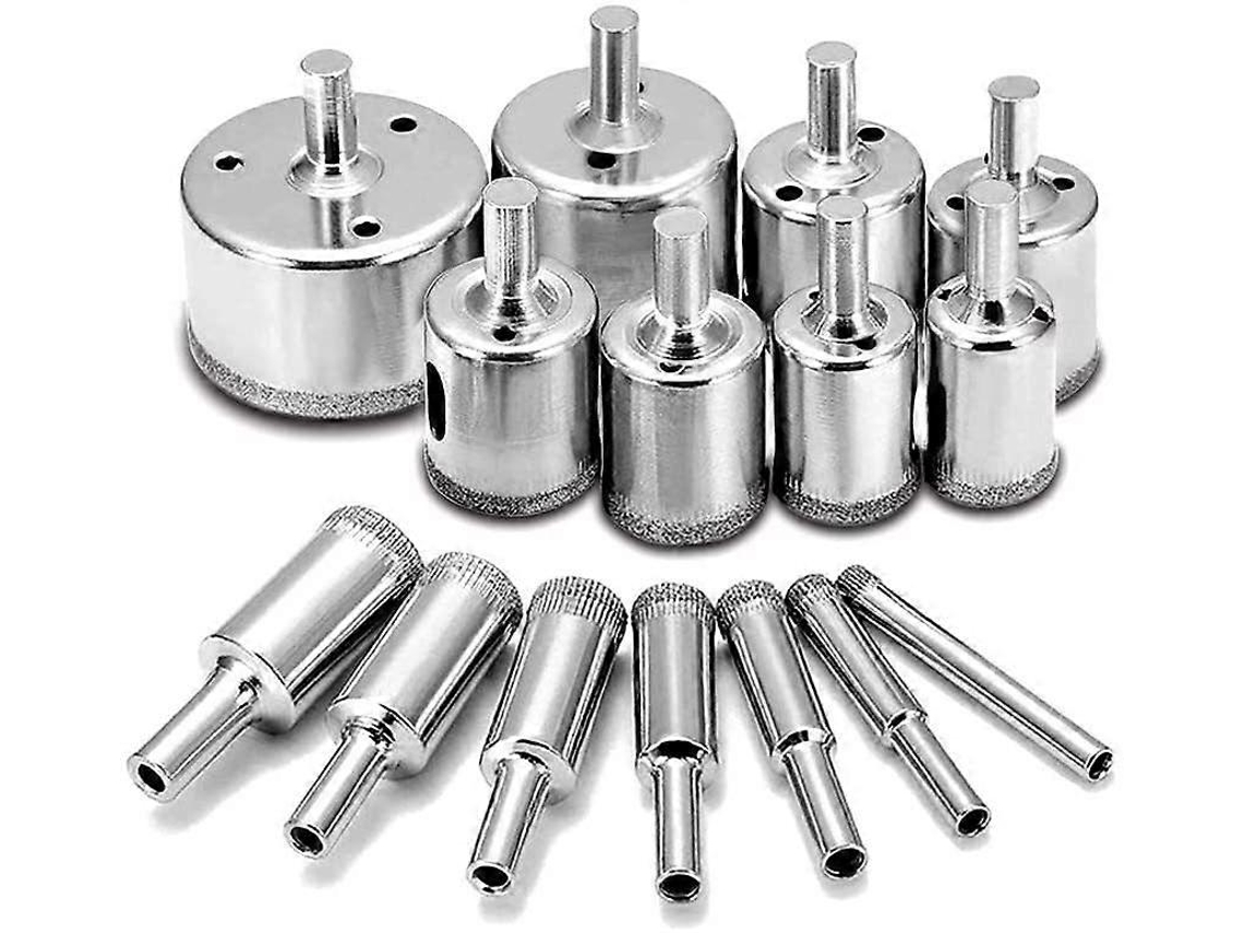 Set De 15 Brocas Diamante, Sierra De Agujeros 6-50mm, Para Vidrio, Azulejos, Cerámica, Mármol Y Piedra Ligera