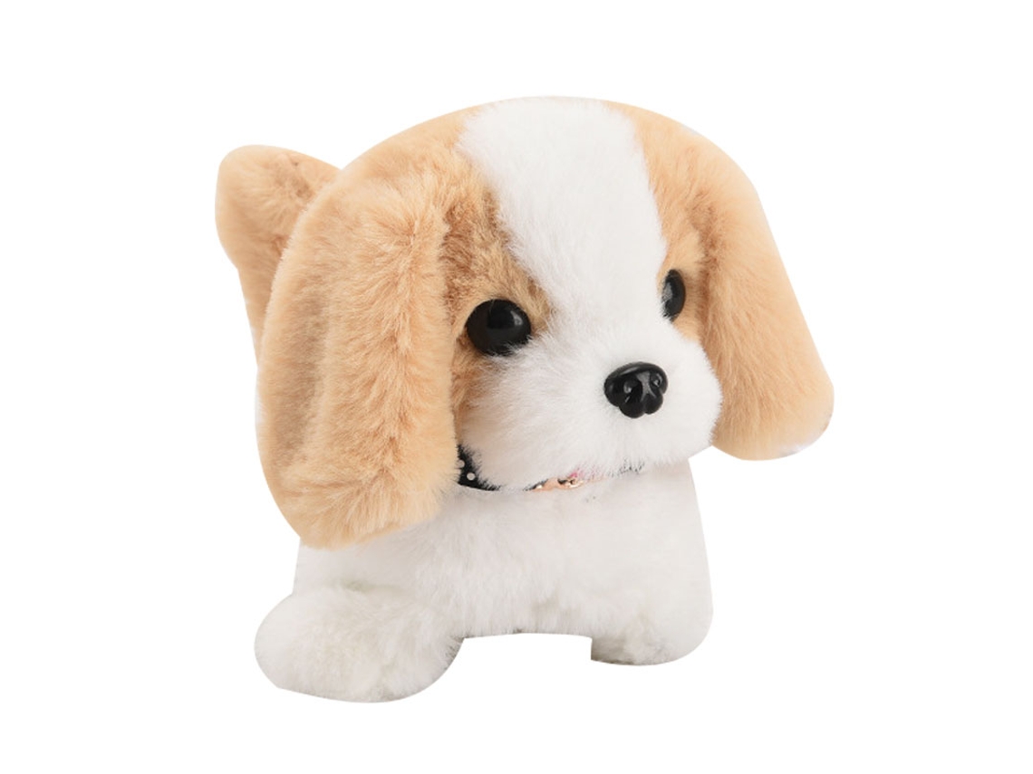 Ats-perro De Peluche Eléctrico Simulación Con Caminar, Cola Moviéndose Y Ladrido Beige San Bernardo 18x14.5x13.5cm