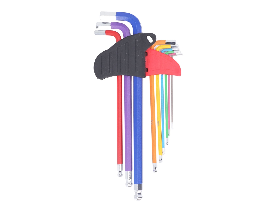 Conjunto De Chaves Allen De 9 Peças Cr V Com Braço Longo Anti-deslizante E Multicolorido Para Pequenos Eletrodomésticos