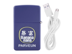 Ventilador de escritorio portátil recargable por USB, azul marino