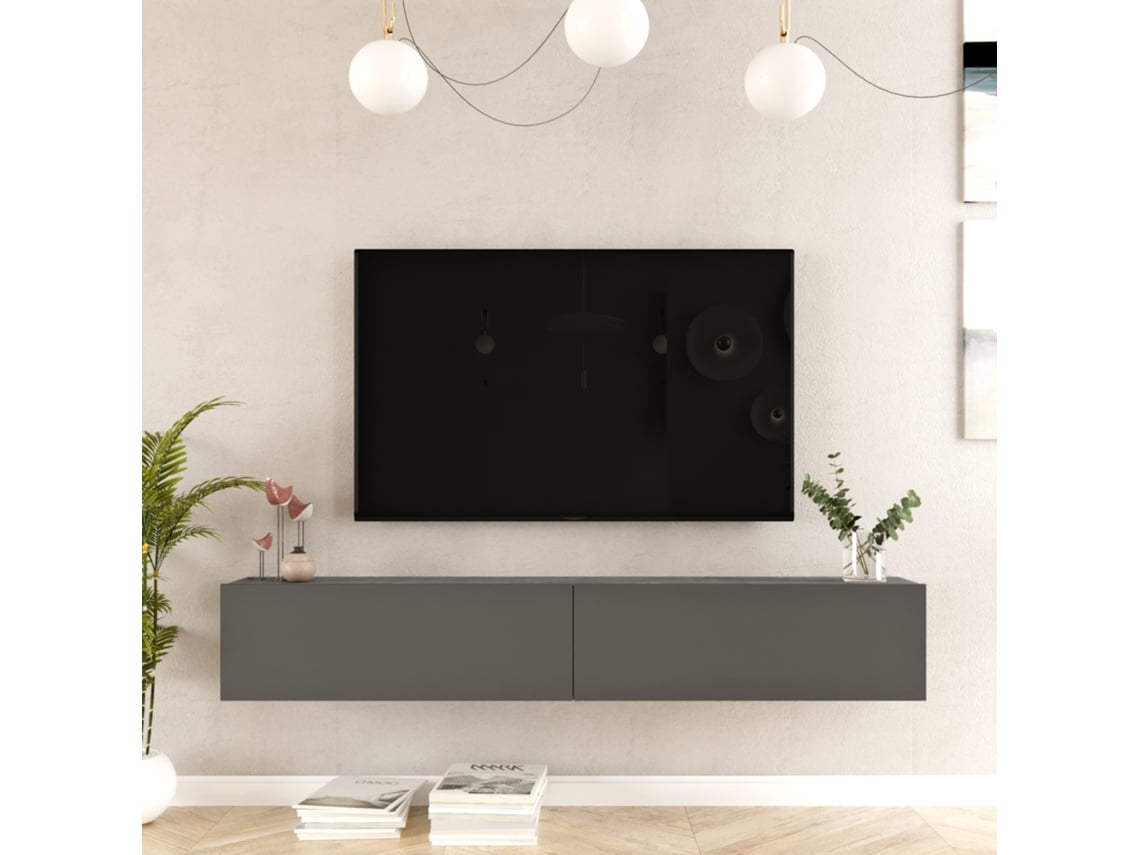 Mueble TV suspendido Lapinlahti Aglomerado 180x32x30 cm Efecto