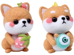 Kit De Fieltro Con Aguja Para Manualidades - Peluche De Perro Sentado - Kit De Manualidades Con Lana