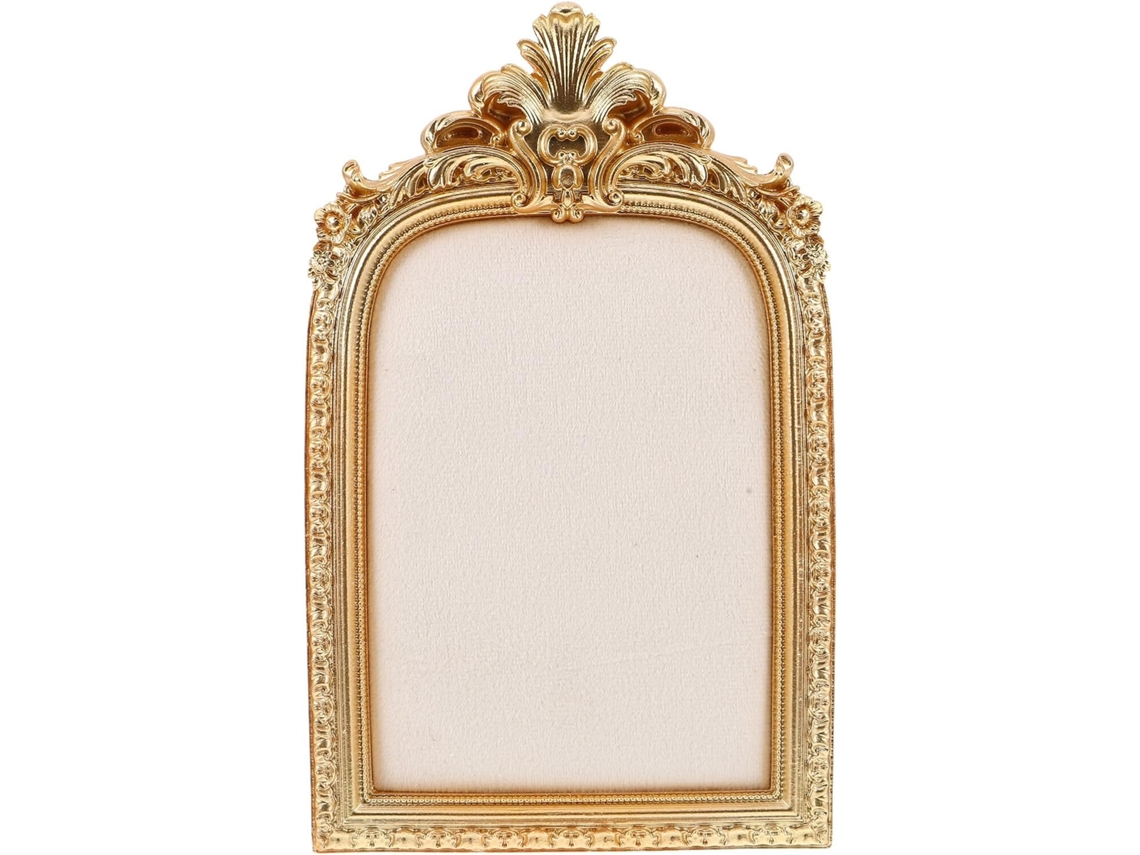 Pequeño Expositor De Joyas Retro Dorado De 192 X 12 X 17 Cm En Terciopelo, Organizador Compacto.
