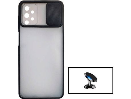 Kit Carcasa + Soporte Magnético Galaxy A52s 5G G4M Negro
